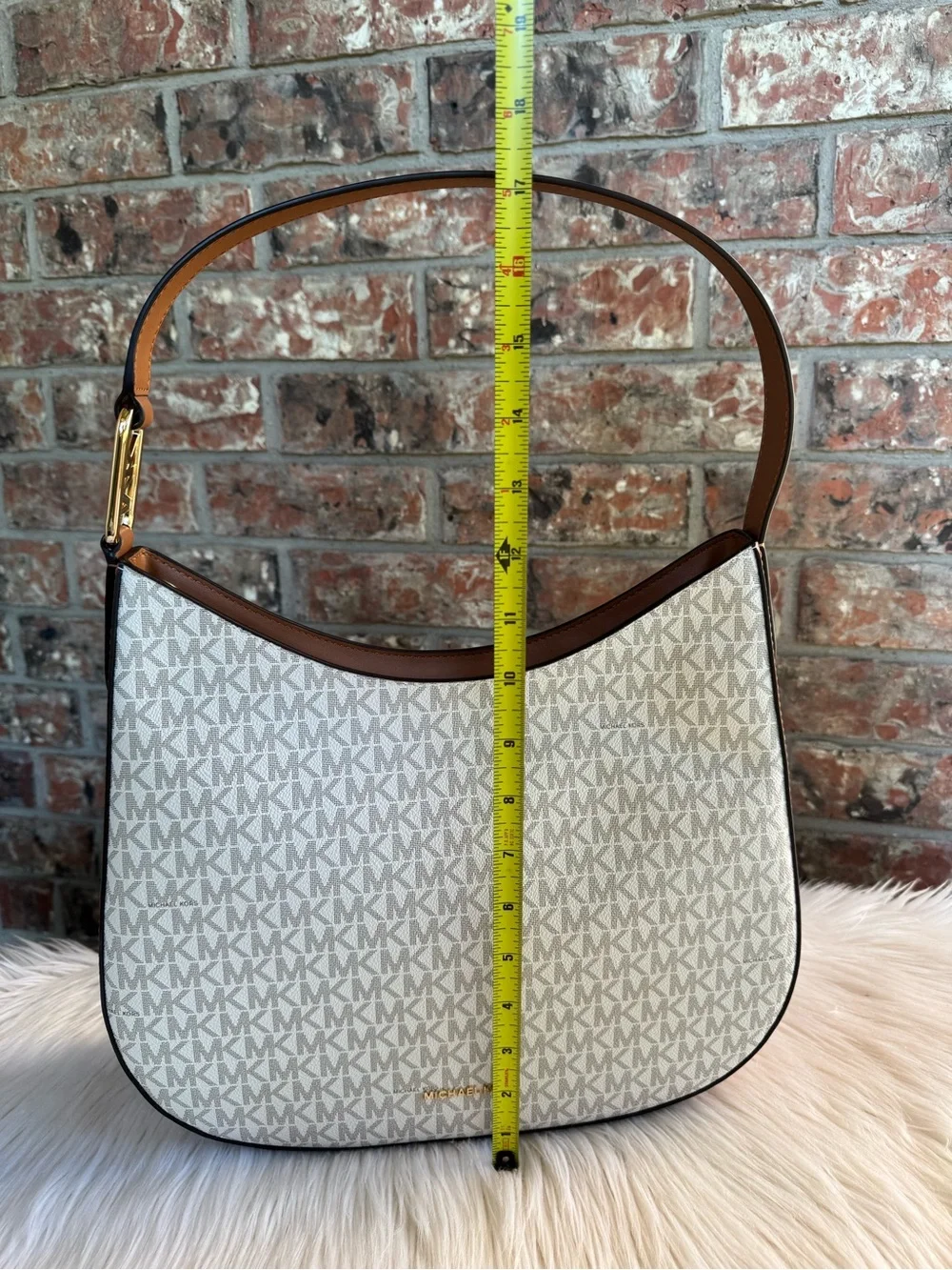 Michael Kors White Monogram Shoulder Bag